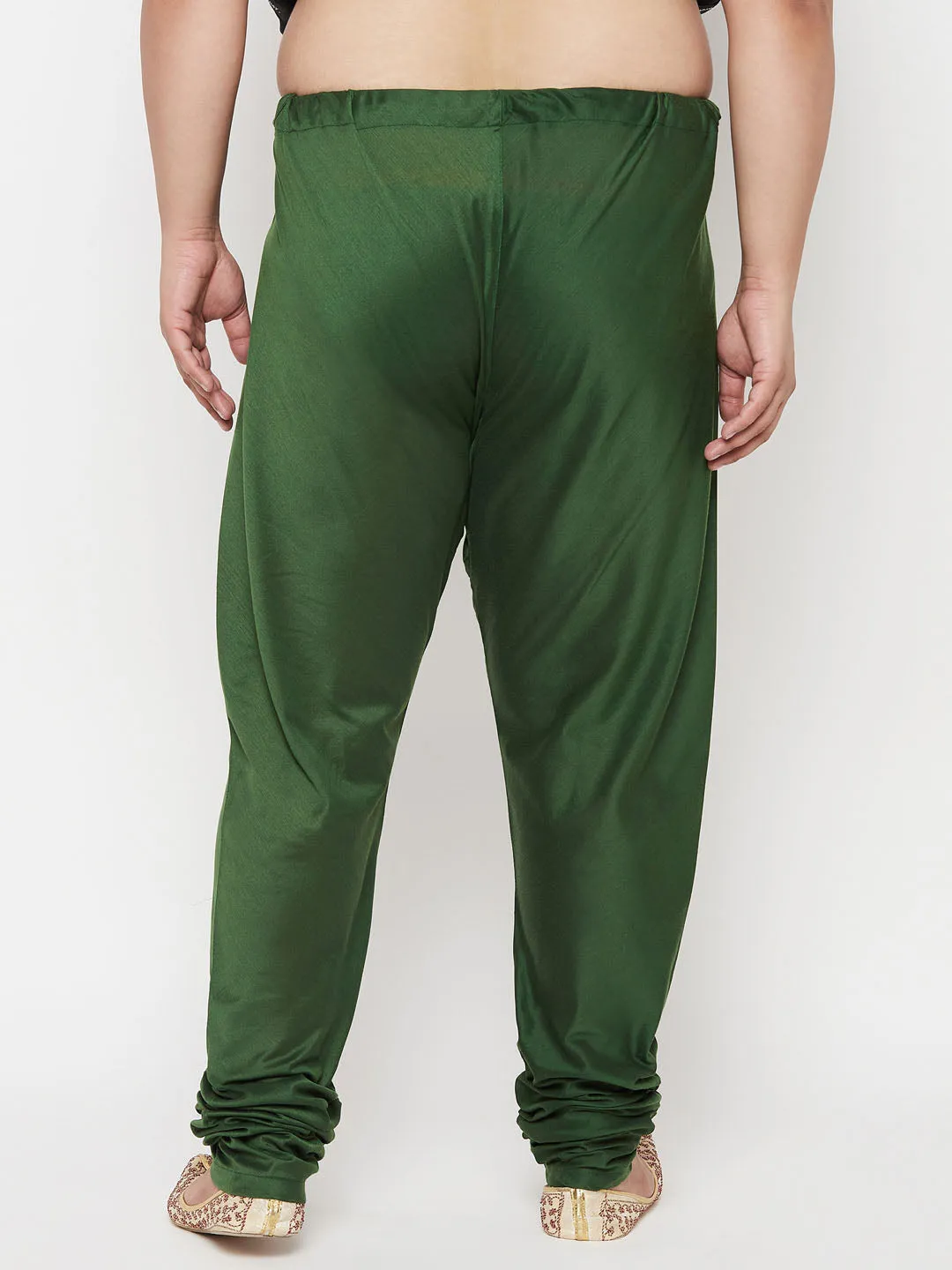 VASTRAMAY Men's Plus Size Dark Green Pyjama