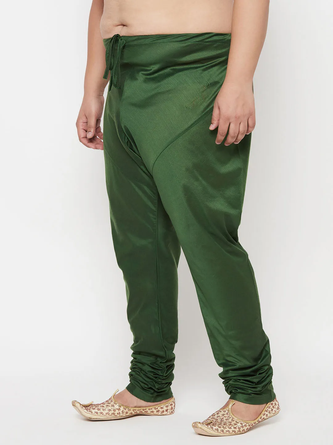 VASTRAMAY Men's Plus Size Dark Green Pyjama