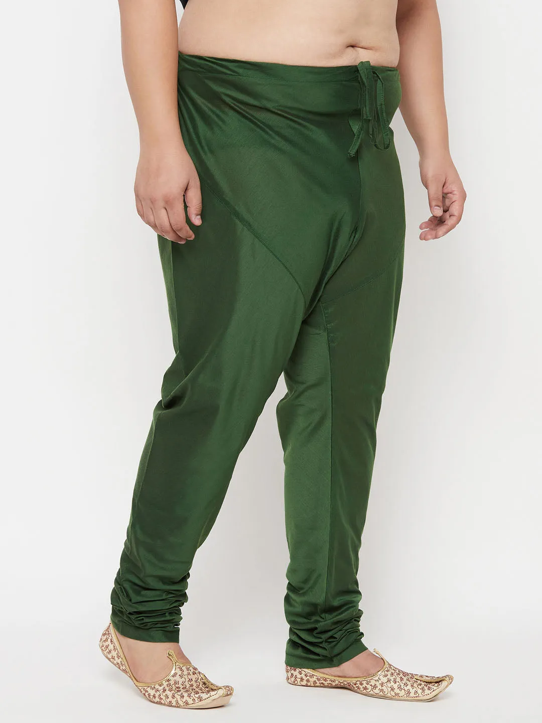 VASTRAMAY Men's Plus Size Dark Green Pyjama